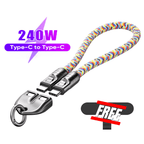 ⏰Last Day Special Price £9.99!!⚡C to C 240W Charging Cable with Wearable Bracelet Design