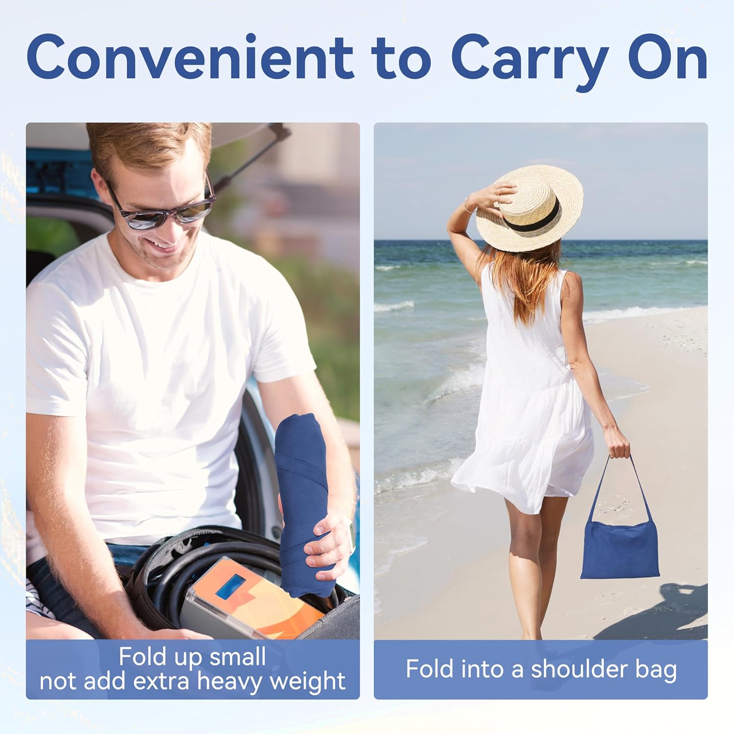 🫧Summer Hot Sale 50% OFF🏖️Sun Lounger Towel in Bag with Pockets Storage