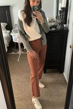 🔥2024 HOT SALE🔥Stretch Twill Cropped Wide Leg Pants