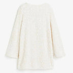 🔥Autumn Sale 51% OFF🎁 Gift Choice - Long Sleeve Loose Sequined Tie-back Dress