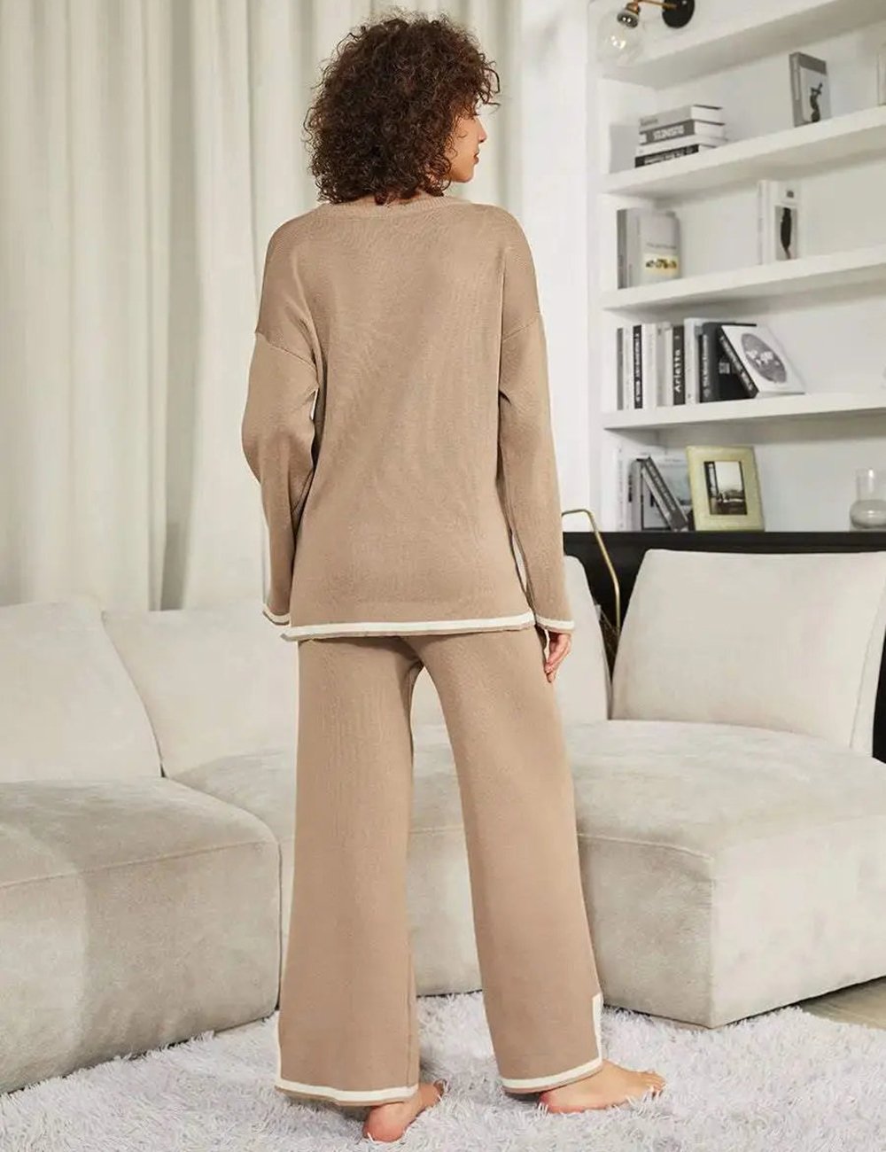 💕 Classy & Comfortable🧥+👖Classy Elastic Knit Lounge Set✨