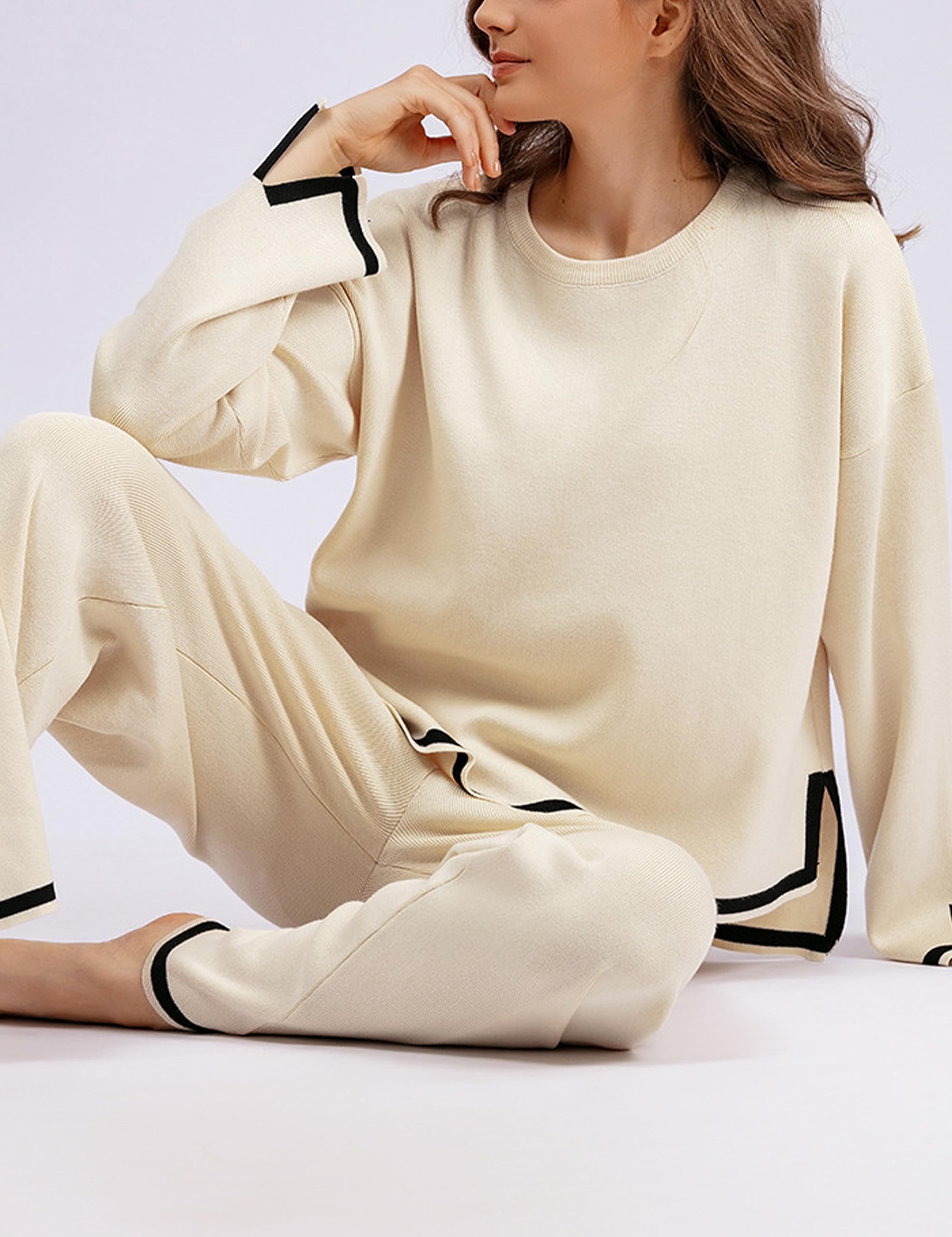 💕 Classy & Comfortable🧥+👖Classy Elastic Knit Lounge Set✨