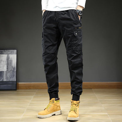 Men's Fashion Casual Multi-Pocket Tapered Sweatpants