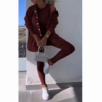 🥰Buy 2 Get Extra 10% OFF🔥Hooded Cardigan, Vest, leggings ,Three-piece Set