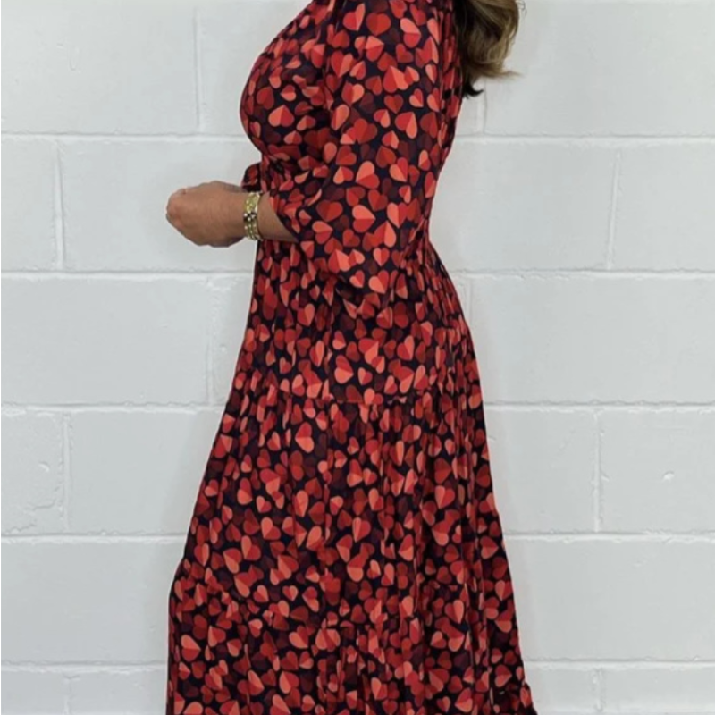 🔥LAST DAY SALE 49% OFF✨️Women Printed Sexy Deep V-neck Dress✈️Buy 3 Free Shipping