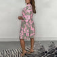 💥Limited time 49% off🔥New for 2025👗Women's Stylish Casual V-Neck Dress with Elastic Waist