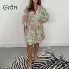 💥Limited time 49% off🔥New for 2025👗Women's Stylish Casual V-Neck Dress with Elastic Waist