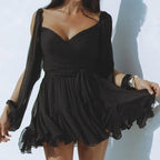 🦋Elegant lantern sleeves, V-neck off shoulder design, showcasing feminine charm✈️ free shipping