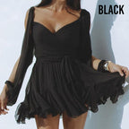 🦋Elegant lantern sleeves, V-neck off shoulder design, showcasing feminine charm✈️ free shipping