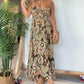 🌸Women’s Sexy Spaghetti Strap Floral Print Long Dress