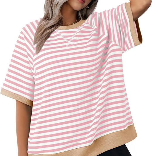 🔥2024 Summer Sale 49% OFF💥Women's Oversize Striped T-Shirts