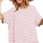 🔥2024 Summer Sale 49% OFF💥Women's Oversize Striped T-Shirts