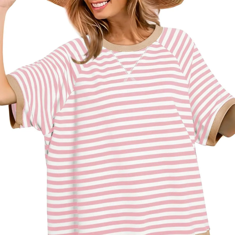 🔥2024 Summer Sale 49% OFF💥Women's Oversize Striped T-Shirts