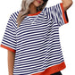 🔥2024 Summer Sale 49% OFF💥Women's Oversize Striped T-Shirts