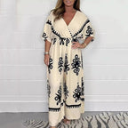 Women’s V-Neck Wide Leg Jumpsuit