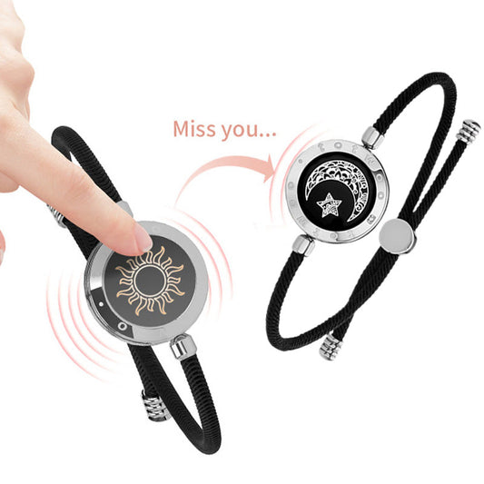 Long Distance Touch Vibration & Light up Bracelets for Couples