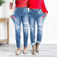 🔥SUMMER HOT SALE🔥Women's Tummy Control Distressed Cuffed Boyfriend Jeans