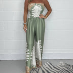 🔥 49 % OFF 🌊💕Women’s Sexy Summer Print Loose Fit Strapless Jumpsuit
