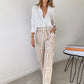 ✨Hot Sale 50% off✨Women's Casual Shirt Pants Two Piece Set