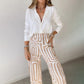 ✨Hot Sale 50% off✨Women's Casual Shirt Pants Two Piece Set