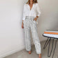 ✨Hot Sale 50% off✨Women's Casual Shirt Pants Two Piece Set