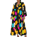 🌸Flower skirt-46% OFF🌸Retro Loose Long-Sleeved Pleated Long Dress