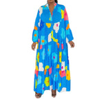 🌸Flower skirt-46% OFF🌸Retro Loose Long-Sleeved Pleated Long Dress