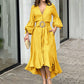 🌸Limit Time 70% OFF 💕Women's V-Neck Waisted Dress with Irregular Hem