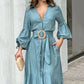 🌸Limit Time 70% OFF 💕Women's V-Neck Waisted Dress with Irregular Hem