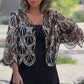 Women's Elegant Sequin 3/4 Sleeved Shrugs