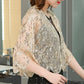 Women's Elegant Sequin 3/4 Sleeved Shrugs