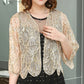 Women's Elegant Sequin 3/4 Sleeved Shrugs