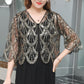 Women's Elegant Sequin 3/4 Sleeved Shrugs