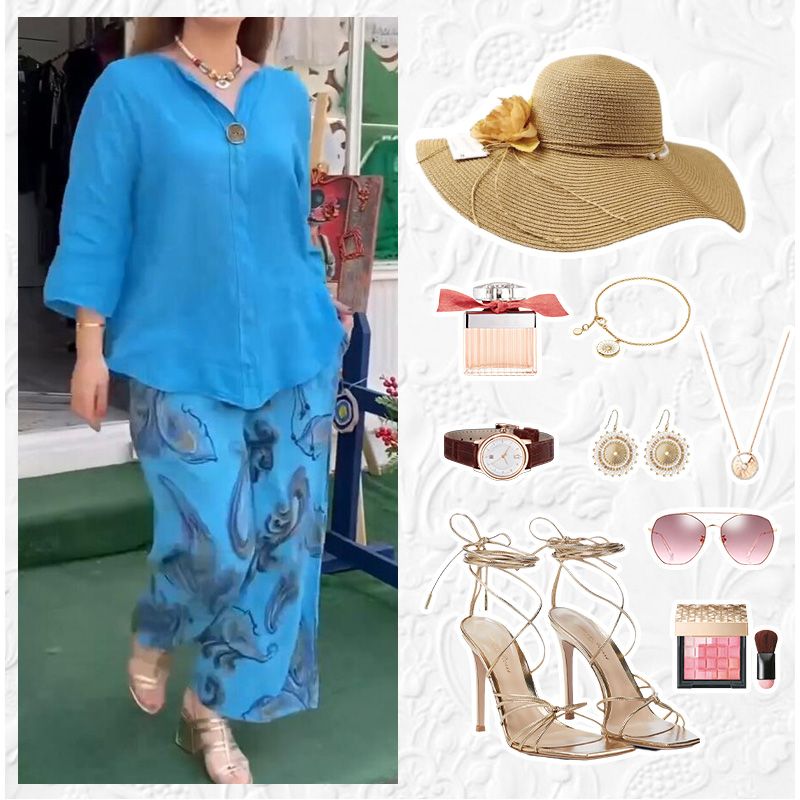 🔥Limited Time 50% OFF🔥Women’s Casual Printed Long-sleeve Blouse and Wide-leg Pants 2-piece Set