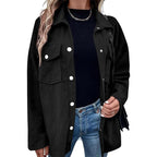 Women's Waffle Knit Button down Shirt Jacket