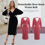 🍂Fall Specials🍂Elegant V-Neck Knitted Dress