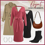 🍂Fall Specials🍂Elegant V-Neck Knitted Dress