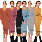 🍂Fall Specials🍂Elegant V-Neck Knitted Dress