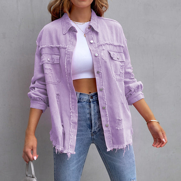 🍂Early Fall Specials 58% OFF💕Relaxed Fit Denim Style Jacket