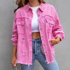🍂Early Fall Specials 58% OFF💕Relaxed Fit Denim Style Jacket