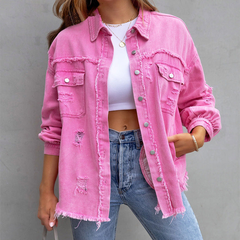 🍂Early Fall Specials 58% OFF💕Relaxed Fit Denim Style Jacket