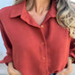 🔥HOT SALE-50% OFF💝Women's Elegant Solid Color Button-Up Shirt