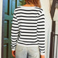 Women’s Trendy Striped Cardigan Sweater with Pockets