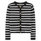 Women’s Trendy Striped Cardigan Sweater with Pockets