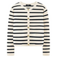 Women’s Trendy Striped Cardigan Sweater with Pockets