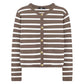 Women’s Trendy Striped Cardigan Sweater with Pockets