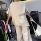 ✨New Arrival✨【🔥2-piece set】💖Women's Round Neck T-Shirt and Trousers Two-Piece Suit
