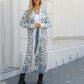 Women’s Elegant Knitted Cardigan Shawl with Tassel Hemline