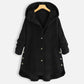 Casual Solid Color Thickened Hooded Button Coat