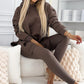 🍂Fall Specials🍂Women's Fashion Solid Color Hoodie And Lined Leggings Two-Piece Set